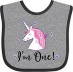 inktastic 1st Birthday Unicorn Baby Bib by Inktastic