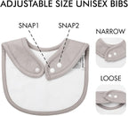 10 Pack Cotton Snap Bibs for Baby Boy Girl, Super Soft Drool Bibs for Teething - Image 5