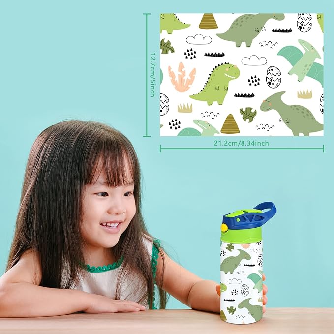 Kids Sublimation Tumbler, 12oz Sublimation Water Bottle Blanks, Straight - Image 3