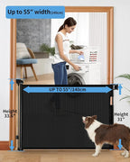 Retractable Baby Gate for Doorways and Stairs, Mesh Safety Gate for Pet - Image 2
