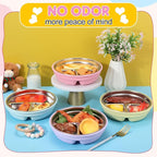 Nuogo 4 Pcs Stainless Steel Baby Suction Plates - Image 5