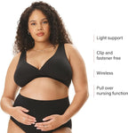 Motherhood Maternity Womens Soft Cotton Spandex Wrap Front Maternity & Nursing - Image 5
