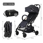 Beberoad Love R2 Small Travel Stroller Compact Strollers Foldable Lightweight - Image 5