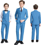 JPF Boy's Formal Suit Set Slim Fit Kids Tuxedo Suits - Image 6