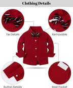 nilikastta Boy Suit Toddler Boy Outfit Boy Dress Shirt - Image 2