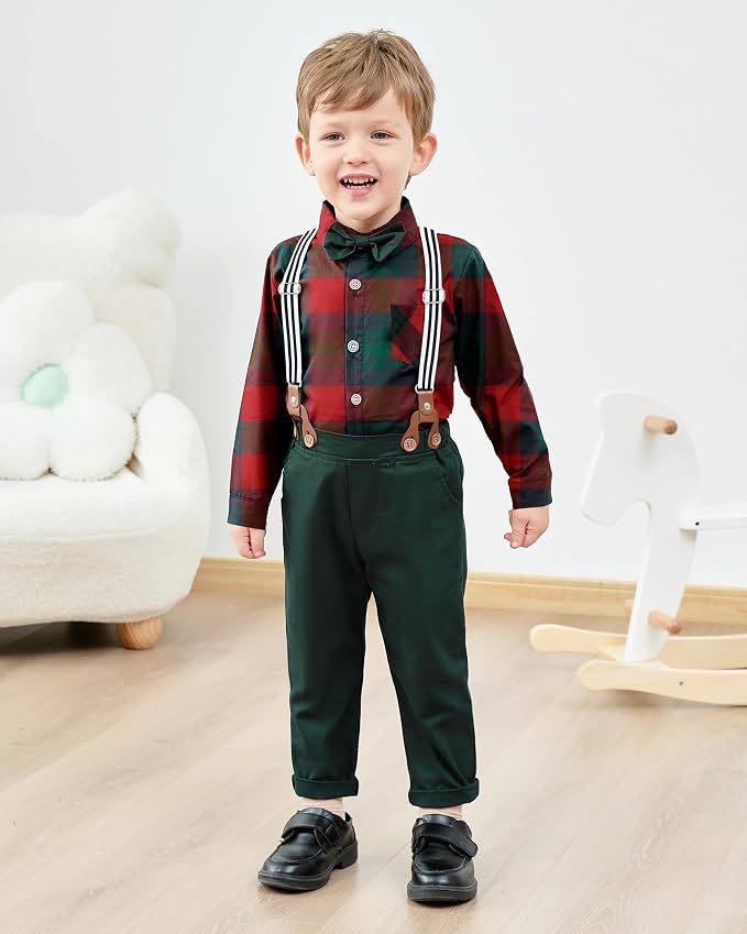 nilikastta Toddler Boy Outfit Boy Suit Boy Dress Shirt - Image 3