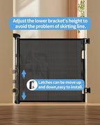 Retractable Baby Gate for Doorways and Stairs, Mesh Safety Gate for Pet - Image 3