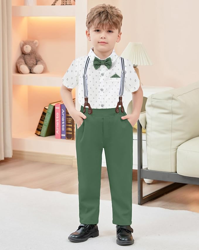 CARETOO Toddler Boy Clothes Suit Gentleman Wedding Outfits Kids Formal Dress - Image 5