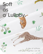 Crib Sheet Netural, Premium Soft Safari Jersey Knit Fitted Crib Sheet, Crib - Image 6