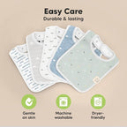 KeaBabies 8-Pack Organic Baby Bibs - Image 7