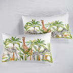 QOOMO Wild Animal Comforter Full Size, Elephant Giraffe Zebra Kids Comforter Set - Image 6