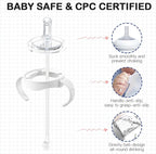 Straw Sippy Cup Conversion Kit for Philips Avent Natural Baby Bottles, Soft top - Image 2