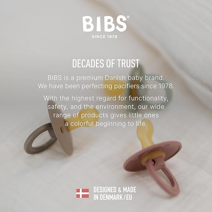 BIBS Pacifiers Colour Collection | Natural Rubber Baby Pacifier | Set of 2 - Image 6