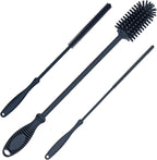 12.5" Silicone Bottle Brush & Straw Cleaner Brush Set | Water Bottle Cleaner by Kitchiny