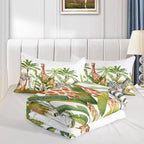 QOOMO Wild Animal Comforter Full Size, Elephant Giraffe Zebra Kids Comforter Set - Image 4