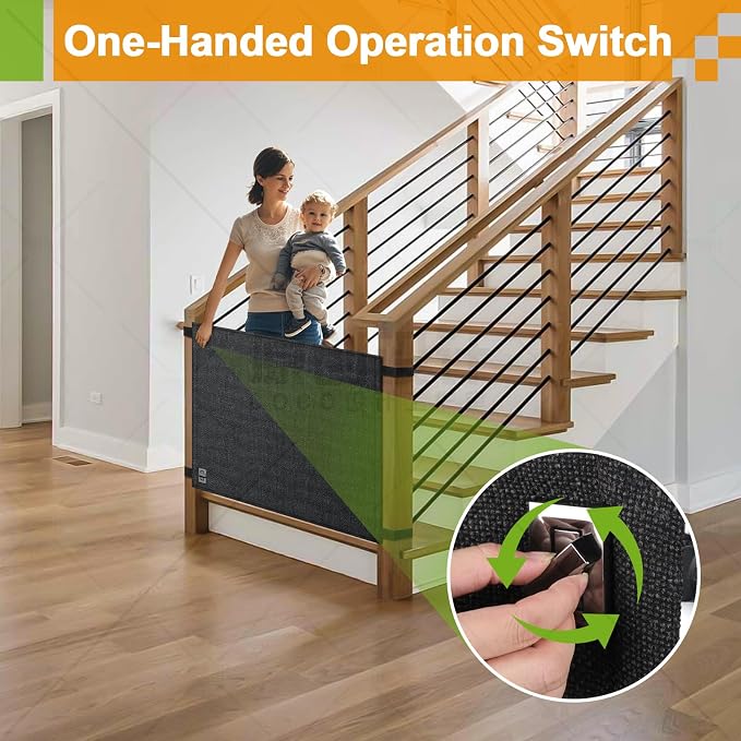 Baby Fabric Gate for Stairs Banisters - Image 4