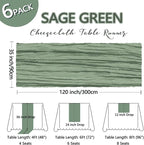 6 Pack Sage Green Cheesecloth Table Runner 10Ft Gauze Cheese Cloth Table Runner - Image 2