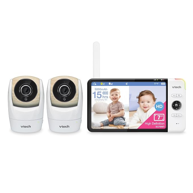 VTech VM919-2HD Baby Monitor, 2 Cameras, 360 Panoramic Viewing, 110 Wide-Angle by VTechBabyMonitors
