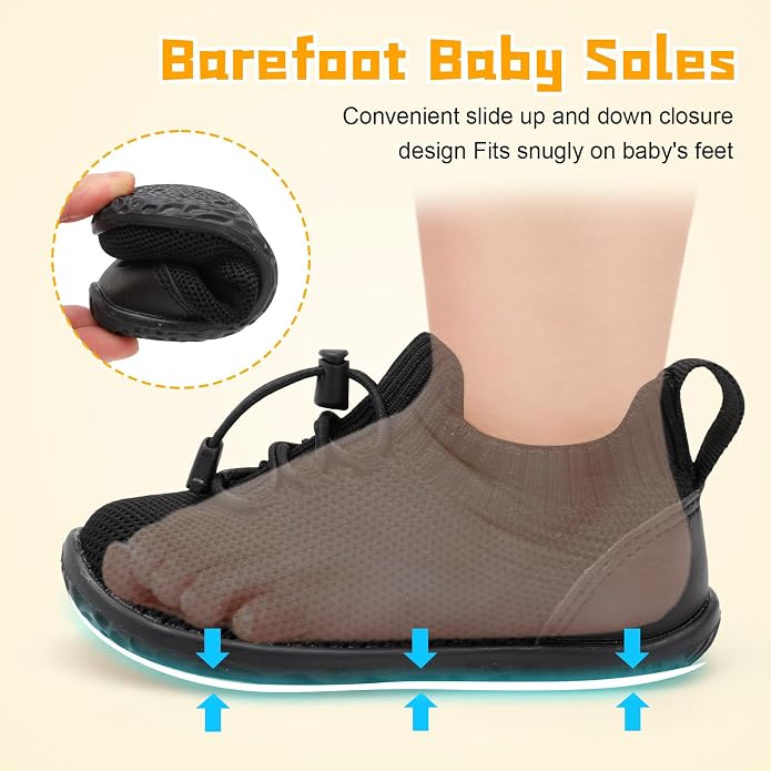 FEETCITY Baby Shoes Boys Girls First Walking Shoes Lightweight Infant Sneakers - Image 6