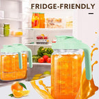 Glass Pitcher with Lid, 64 OZ Mason Jar Pitcher Double Leak Proof, 2 Quart - Image 6