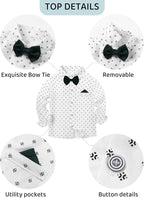 nilikastta Toddler Boy Outfit Boy Suit Boy Dress Shirt - Image 2