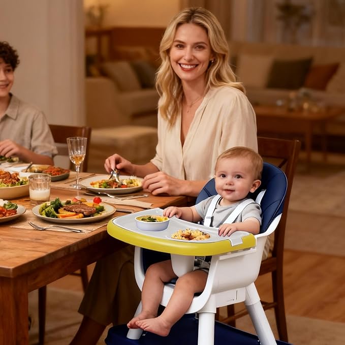 High Chairs for Babies and Toddlers, 5-in-1 Convertible Baby High Chair to - Image 7