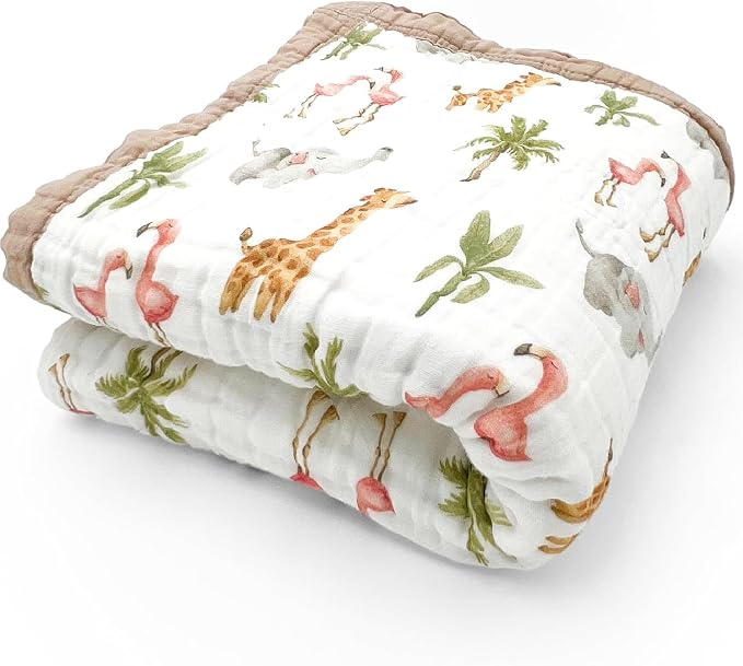 Organic Cotton Muslin Baby Blanket by Natchiketa