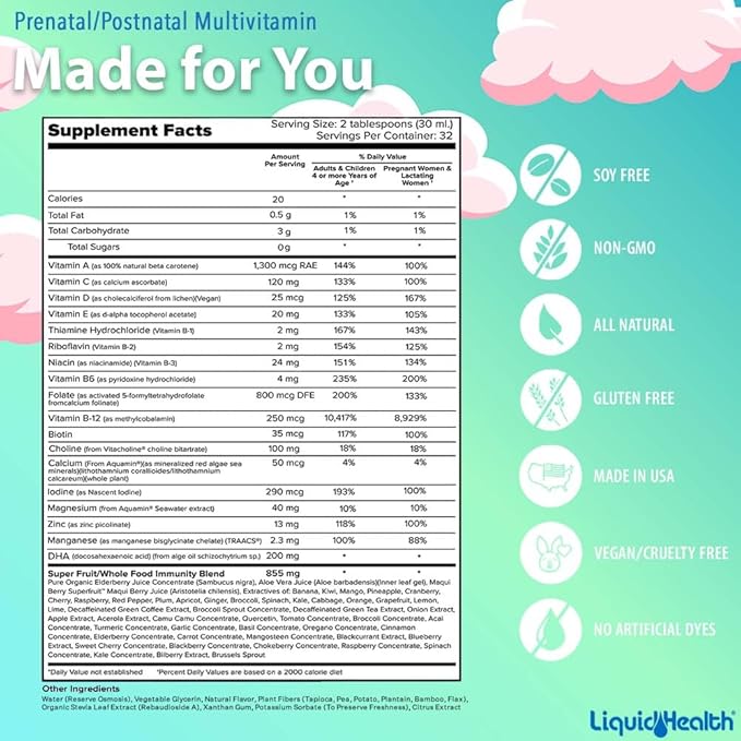 LIQUIDHEALTH Complete Multiple & Prenatal/Postnatal Multiple Liquid Vitamin - Image 9