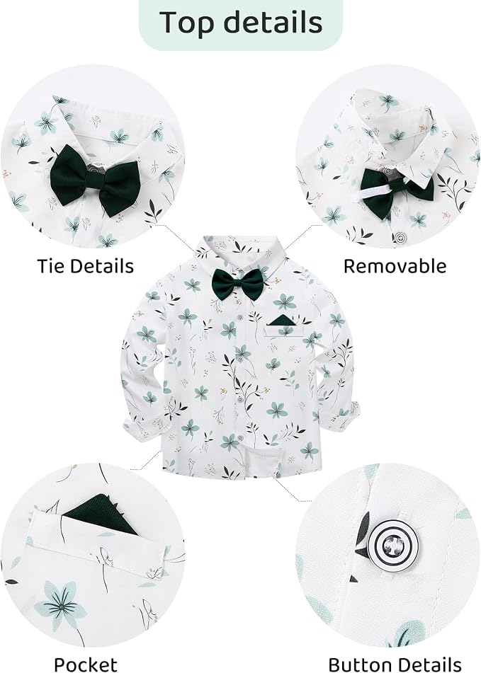Toddler Boy Outfit Boy Dress Shirt - Image 2