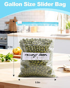 120 Pack Calendar Slider Quart Freezer Bags Reusable Food Storage Bags Slide - Image 2