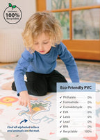 Baby Care Play Mat 82'' x 55'' Original One-Piece Reversible Rollable - Image 4