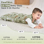 Yoofoss Baby Sleep Sack 6-12 Months, TOG 2.5 Baby Wearable Blanket - Image 4