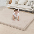 ACOMOPACK Baby Play Mat for Floor 1.3" Thick Memory Foam Play Mat 71"×79" Tummy by ACOMOPACK