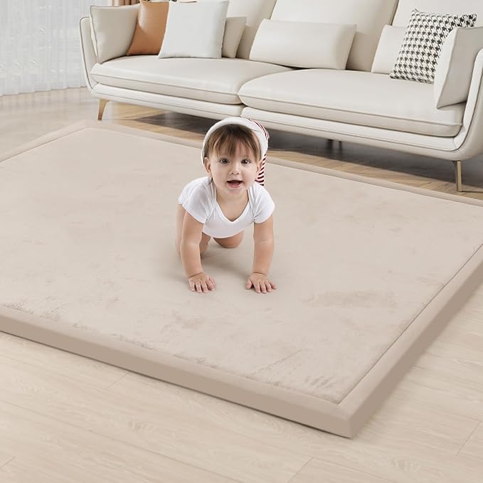 ACOMOPACK Baby Play Mat for Floor 1.3" Thick Memory Foam Play Mat 59"×71" Tummy by ACOMOPACK
