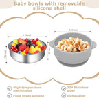 2 Pack Stainless Steel Baby Bowls - Image 4