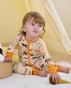 Bamboo Viscose Baby Convertible Footie Pajama, Zipper Pajamas - Image 4