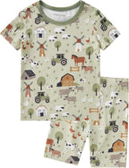 pureborn Baby Toddler Kids Viscose from Bamboo Pajamas Set Pjs 2pcs 18M-8Y by pureborn