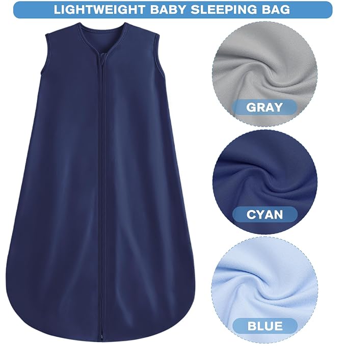 3 Pack Baby Sleep Sack 12-18 Months 100% Rayon Cotton Baby Sleeping Bag 2-Way - Image 4