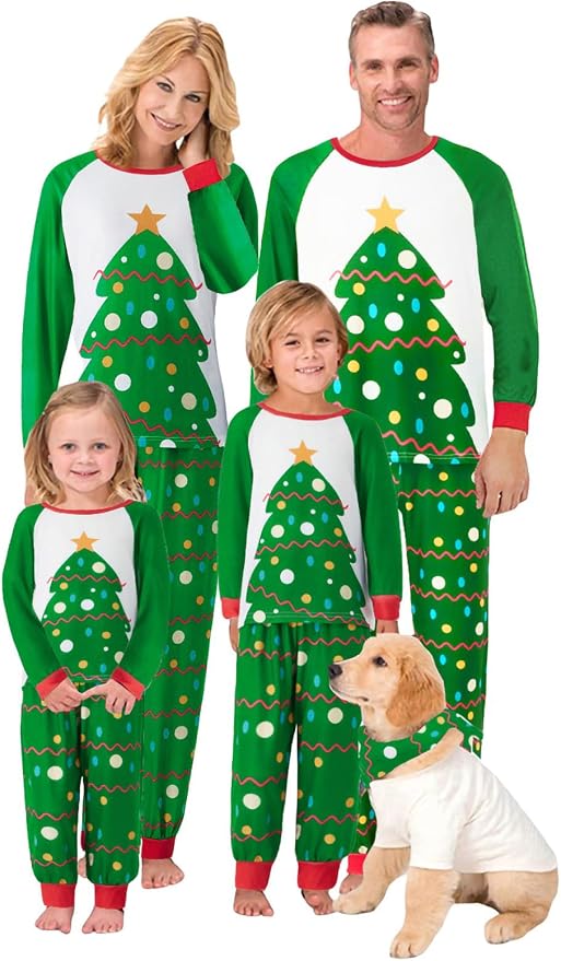 Awoscut Christmas Family Matching Pajamas Christmas Pjs Holiday Nightwear by Awoscut