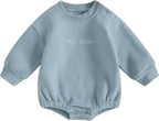 VISGOGO Newborn Infant Baby Boy Girls Oversized Romper Little Dude Sweater by VISGOGO