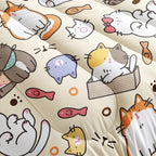 QOOMO Kawaii Cat Comforter Twin, Kawaii Animals Comforter Set - Image 5