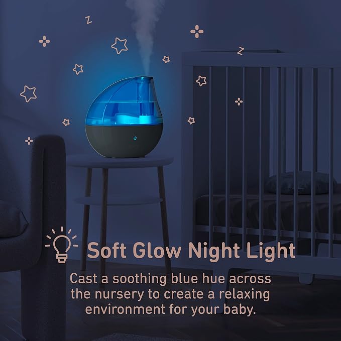 Pure Enrichment PureBaby Ultrasonic Cool Mist Humidifier & Soft Glow Night Light - Image 3