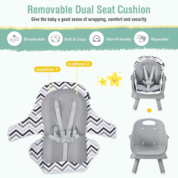 HONEY JOY 8 in 1 Baby High Chair, Convertible Highchair - Image 3