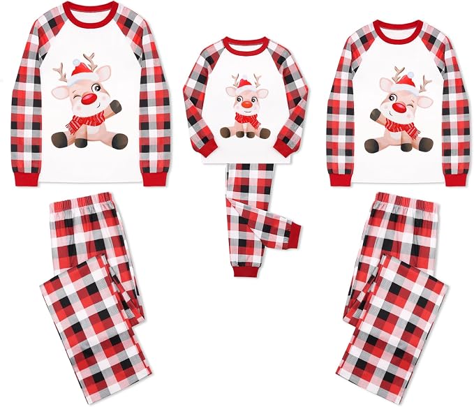 Weixinbuy Family Pajamas Set Christmas Pjs Matching Clothes Pajamas - Image 2