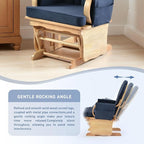 Rubber Wood Gliding Rocking Chair - Image 5