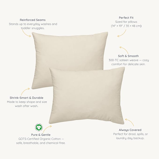 Makemake Organics Organic Toddler Pillowcase GOTS Certified Organic Cotton - Image 4