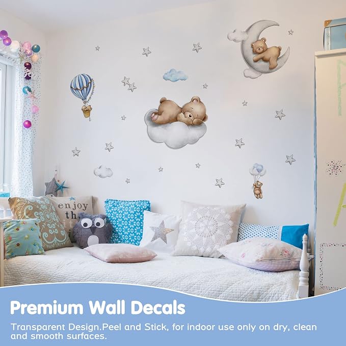 Baby Bear Sleeping Wall Decals - Image 4