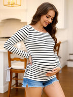 Maternity Shirts Long Sleeve Pregnancy Top - Image 7