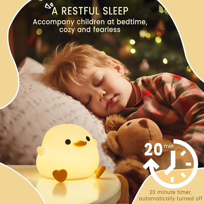Duck Lamp, Cute Pea Duck Night Light, 2 Levels Dimmable Ducky Night Lamp - Image 4