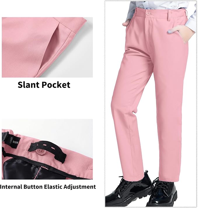 Boys' Suits Formal Slim Fit Tuxedo Boys Vest and Pants Set - Image 4
